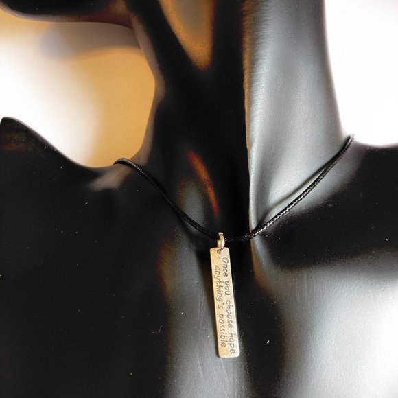 Once You Choose Hope Anything's Possible Necklace Inspirational Message 18" - Picture 2 of 6